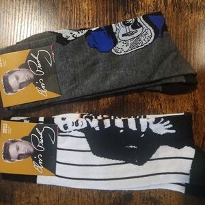 Men's Graphic Socks - Gray and White